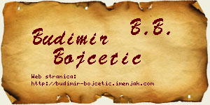 Budimir Bojčetić vizit kartica